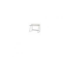 THONET scrittoio S 1200 (Bianco, bordo noce oliato - ThonetDur®, acciaio cromato)