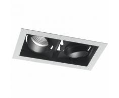 Faretto Incasso 2 Luci Orientabili Bianco Nero Cartongesso Led 60 ...