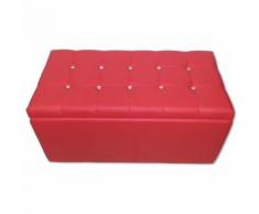 Baule Cassapanca Pouf Contenitore In Ecopelle E Cristalli Renier R...