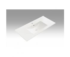 Lavabo Rettangolare Da Incasso In Ceramica 101x46,5x2cm Tft Bianco...
