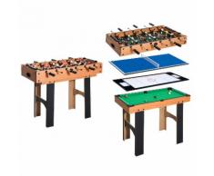 Tavolo Multi Gioco 4 In 1 Calcio Balilla Hockey Ping Pong E Biliar...