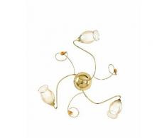 Plafoniera Oro Diffusori Floreali Decoro Cristallo K9 Soffitto Par...
