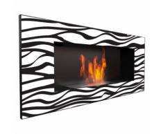 Camino A Bioetanolo Da Parete 90x40x16,2 Cm Flig Huston 2 Zebrato...