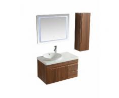 Mobile Bagno Sospeso 90 Cm Lavabo Specchio E 1 Pensile Vorich Las ...