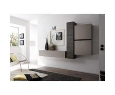 Parete Attrezzata Mobili Salotto 4 Mobili Sospesi 169x244x31cm Tft...