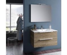 Mobile Da Bagno Sospeso Con Lavabo Specchio E Lampada A Led Tft Lu...