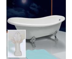 Vasca Da Bagno Tradizionale Ellittica 170x80 Cm Piedi Bianchi Made...