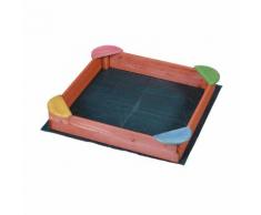 Sabbiera Da Esterno In Legno 100x100x17 Cm Fantasy...
