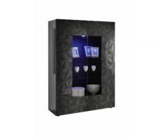 Mobile Vetrina 2 Ante 120x42x166 Cm In Legno Tft Praga Nero Lucido...