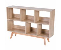Libreria Mobile Ingresso Con Piedini Legno Naturale 120.5x30x85.5 ...