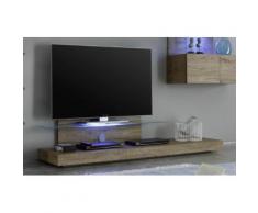 Mobile Tv Mensola In Vetro 51x200x51cm Tft Cube Miele...