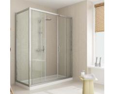 Box Doccia Angolare 70x120 Cm 2 Ante Scorrevoli In Cristallo Trasp...