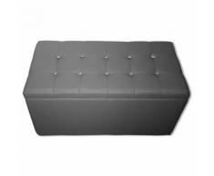Baule Cassapanca Pouf Contenitore In Ecopelle E Cristalli Renier G...