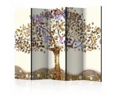 Paravento 5 Pannelli - Golden Tree Ii 225x172cm Erroi...