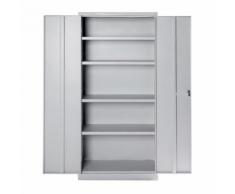Armadio Multiuso E Archivio In Metallo 4 Piani 2 Porte Tetto Piano...