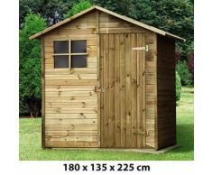 Casetta Box Capanno In Legno Per Attrezzi Con Porta E Finestra 180...