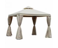 Gazebo Da Giardino 3x3m In Alluminio Adami Dallas Lujo Beige...
