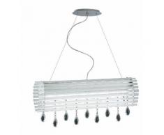 Lampadario Sospeso Vetro Finiture Cromo Cristallo A Goccia Moderno...