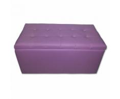 Baule Cassapanca Pouf Contenitore In Ecopelle E Cristalli Renier L...
