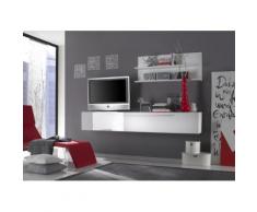 Parete Attrezzata Mobili Salotto Mobile Tv E Doppia Mensola 210x36...