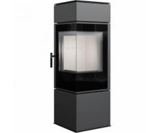 Stufa A Legna 5,5/10kw In Acciaio Flig Stanton Nera...