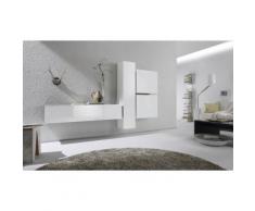 Parete Attrezzata Mobili Salotto 4 Mobili Sospesi 225x31x139cm Tft...