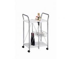 Carrello Da Cucina Pieghevole Bianco In Acciaio Tosini Ta019w...