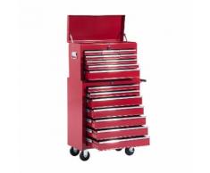 Carrello Da Officina Portautensili Attrezzi Con Cassettiera Rosso ...