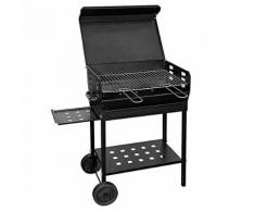 Barbecue A Carbone Carbonella 60x40cm Con Griglia Regolabile Su 3 ...