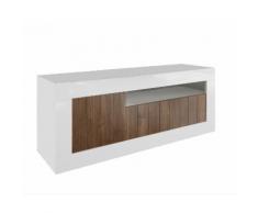 Mobile Porta Tv 3 Ante 138x42x56 Cm In Legno Tft Lipari Bianco E N...