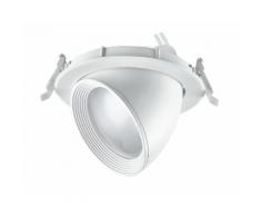 Faretto A Incasso Orientabile Bianco Riflettore Silver Controsoffi...