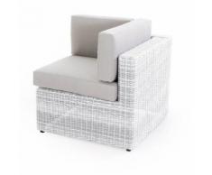 Poltrona Angolare Da Giardino In Polyrattan Bianco Bertozzi Dilett...