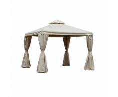 Gazebo Da Giardino 3x4m In Alluminio Adami Dallas Lujo Beige...