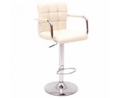 Sgabello Bar In Ecopelle My Office Quadro Crema...