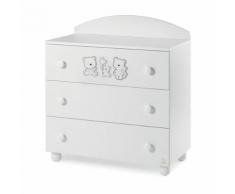 Comò Fasciatoio In Legno Italbaby Happy Family Bianco...