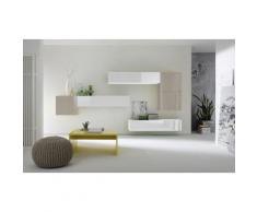 Parete Attrezzata Mobili Salotto Con 6 Mobili Sospesi 335x31x15cm ...
