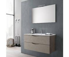 Mobile Da Bagno Sospeso Con Lavabo Specchio E Lampada A Led Tft Ma...