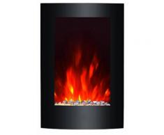 Camino Elettrico Da Parete Effetto Fiamma 2000w Vannini Eros Nero...