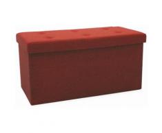 Baule Cassapanca Pouf Contenitore In Polyestere Soriani Bordeaux...