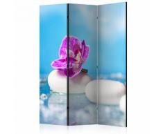 Paravento 3 Pannelli - Pink Orchid And White Zen Stones 135x172cm ...