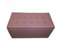 Baule Cassapanca Pouf Contenitore In Ecopelle E Cristalli Renier R...