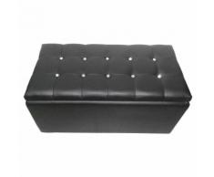 Baule Cassapanca Pouf Contenitore In Ecopelle E Cristalli Renier N...