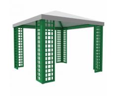 Gazebo Leon Pk Da Giardino In Legno 300x300 Cm Copertura In Pvc Ta...