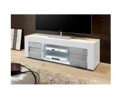 Mobile Tv 2 Porte 2 Nicchie Con Ripiano 138x42x44cm Tft Build Bia...