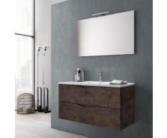 Mobile Da Bagno Sospeso Con Lavabo Specchio E Lampada A Led Tft Ma...