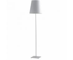 Piantana Minimal Metallo Bianco Paralume Tessuto Bianco Lampada Da...