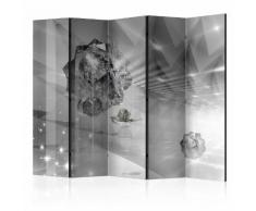 Paravento 5 Pannelli - Abstract Greyness Ii 225x172cm Erroi...
