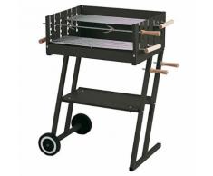 Barbecue A Carbone Carbonella Con Girarrosto E Ripiano Porta Ogget...