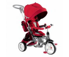 Triciclo Passeggino Seggiolino Reversibile 6in1 Happy Kids Rosso...