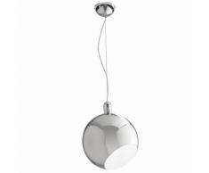 Sospensione Cromo Paralume Sferico Orientabile Metallo Lampadario ...